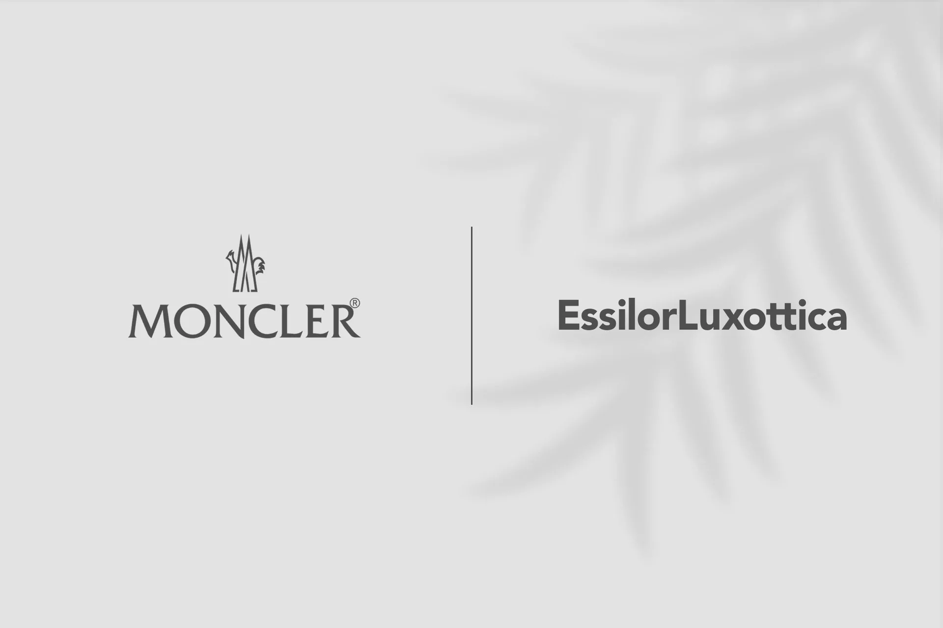 The logos of High-end brands Moncler and EssilorLuxottica